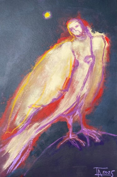 Drawing titled "Bezauberndes Lied." by Tatjana Auschew, Original Artwork, Pastel