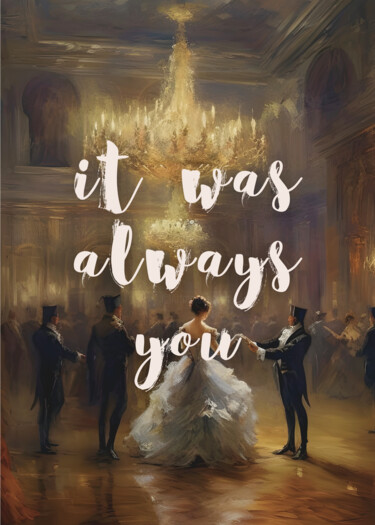 数字艺术 标题为“Elegant Ballroom Da…” 由春宇 关, 原创艺术品, AI生成的图像 安装在纸板上
