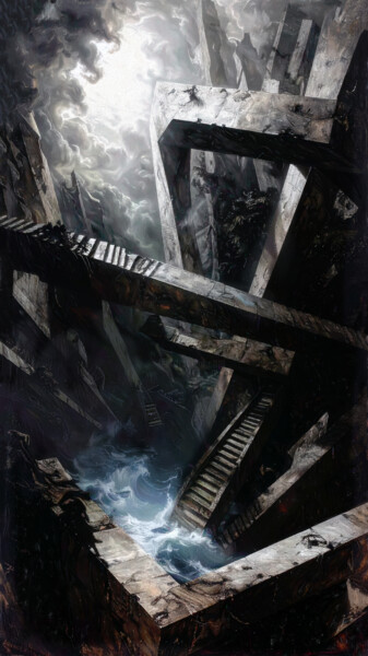 Lieux incertains IV 印花与版画 标题为“Lieux incertains IV” 由Lionel Morateur, 原创艺术品, 数字油画