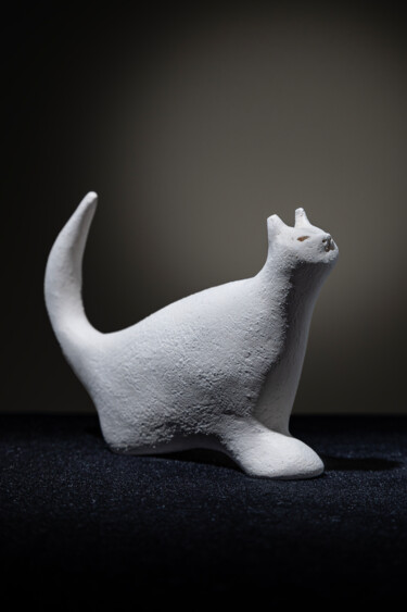 "Chat" başlıklı Heykel Véronique Attia tarafından, Orijinal sanat, Terracotta