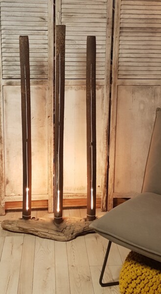 Design intitulée "L'ALGUE" par Laure Bernardinis, Œuvre d'art originale, Luminaire