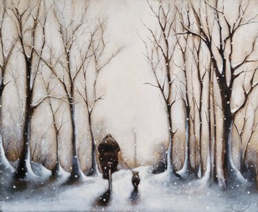 "Its Good To Walk" başlıklı Tablo Lou Harris tarafından, Orijinal sanat, Petrol