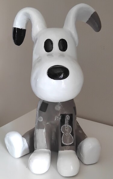 Sculpture intitulée "Snoopy Love" par Giuseppe Piermattéo, Œuvre d'art originale, Résine