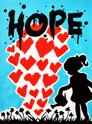 绘画 标题为“Hope” 由Dr. Love, 原创艺术品, 丙烯