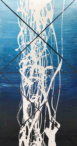 Painting titled "Energy" by Olga Melezhik, Original Artwork, Acrylic Mounted on Wood Stretcher frame