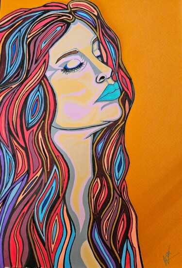 Dibujo titulada "Parenthèse" por Christina Willaime (Tinachoupy), Obra de arte original, Rotulador