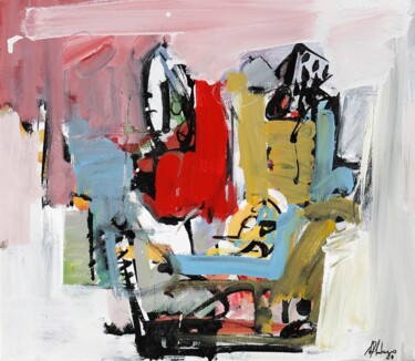 Pittura intitolato "Caravella" da Francesco D'Adamo, Opera d'arte originale, Olio Montato su Telaio per barella in legno