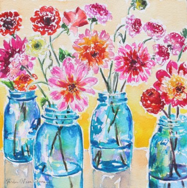 제목이 "Glass Garden"인 미술작품 Kristen Olson Stone로, 원작, 수채화