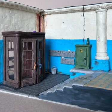 "Inside the Front En…" başlıklı Heykel Alexey Mikulin tarafından, Orijinal sanat, Polimer kil