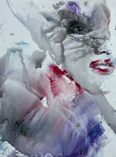 Inner and outer Pittura intitolato "Inner and outer" da Katerina Anchugova, Opera d'arte originale, Acquarello