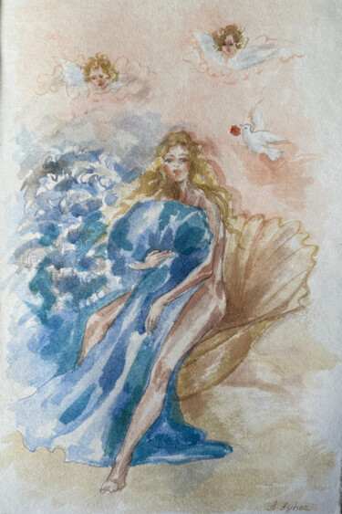 Aphrodite Σχέδιο με τίτλο "Aphrodite" από Albina Ayhan, Αυθεντικά έργα τέχνης, Μελάνι