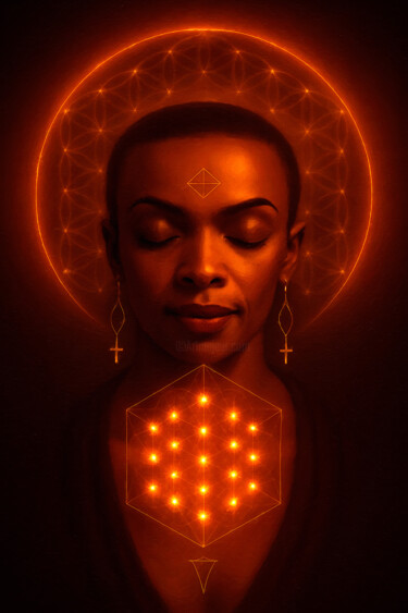 Digital Arts titled "Seed of Light" by Lidija Nidorfer, Original Artwork, 2D Digital Work