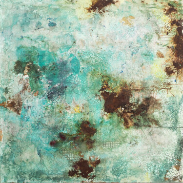 Schilderij getiteld "Treppen und Stufen" door Christine Krey, Origineel Kunstwerk, Acryl Gemonteerd op Frame voor houten bra…