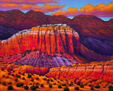 Картина под названием "High Desert Wonder" - Joe A. Oakes, Подлинное произведение искусства, Акрил Установлен на Деревянная…