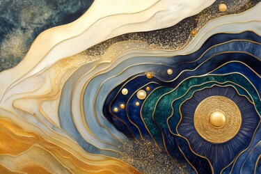 数字艺术 标题为“Orbital” 由Amanda Moore, 原创艺术品, AI生成的图像