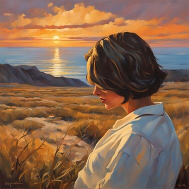 数字艺术 标题为“Evening Grace” 由Harshil Rathod, 原创艺术品, 数字油画