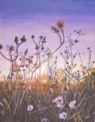 Painting titled "Color Poetry of the…" by Viktoria Köpnick, Original Artwork, Pastel Mounted on Glass