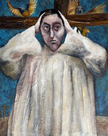 Malerei mit dem Titel "Eudes de Saint Vict…" von Izla, Original-Kunstwerk, Öl