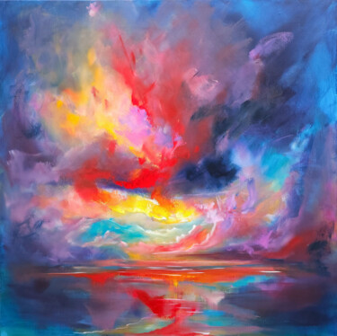 Painting titled "Dreamland" by Sophia Kühn, Original Artwork, Acrylic Mounted on Wood Stretcher frame