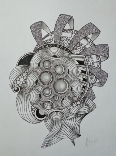 Dibujo titulada "Thing/ coisa" por Miguel Marques, Obra de arte original, Tinta