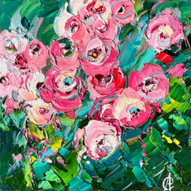 Val-De-Marne roses P.S Pintura intitulada "Val-De-Marne roses…" por Svitlana Andriichenko, Obras de arte originais, Óleo Montado em Painel de madei…