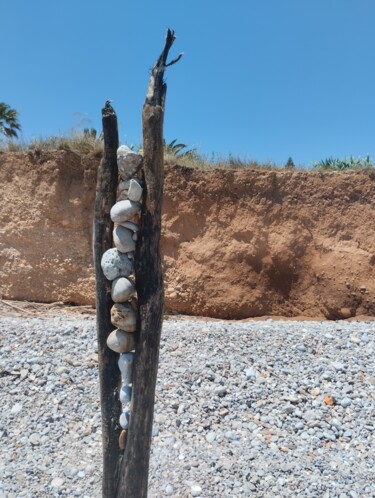 "Pebbles to heaven" başlıklı Heykel Joaquín A. Sales tarafından, Orijinal sanat, Ahşap