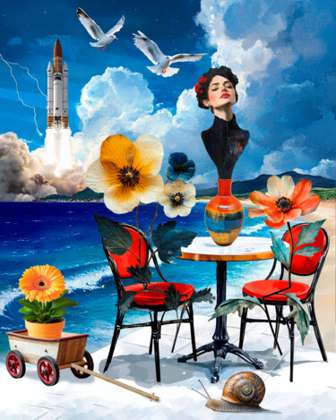 数字艺术 标题为“Collage #1” 由Pia Valentin Sørensen, 原创艺术品, 数字拼贴