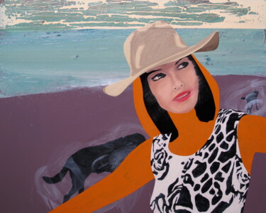 Painting titled "Ellida" by Markus Honerla, Original Artwork, Lacquer Mounted on Wood Stretcher frame