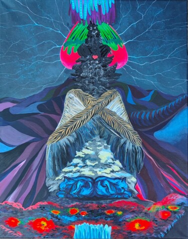 绘画 标题为“Intertwining of dre…” 由Elena Kashicheva, 原创艺术品, 丙烯 安装在木质担架架上