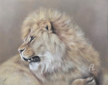 图画 标题为“Lion profile” 由Irene_art, 原创艺术品, 粉彩