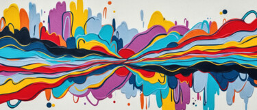 数字艺术 标题为“ENERGY FLOW: COLORF…” 由Umur Hozatli, 原创艺术品, 三维建模 安装在artwork_cat.上