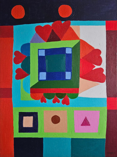 Peinture intitulée "Toile Amour" par Guillaume Chocu (YAUME-C), Œuvre d'art originale, Acrylique Monté sur Châssis en bois
