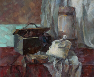 Картина под названием "rural still life" - Pavel Minchenia, Подлинное произведение искусства, Масло