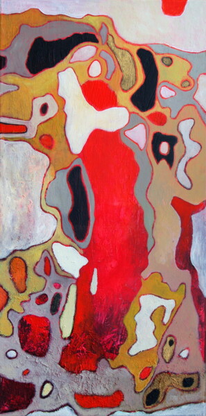 Pittura intitolato "effusion" da Claire Biette, Opera d'arte originale, Acrilico Montato su Telaio per barella in legno