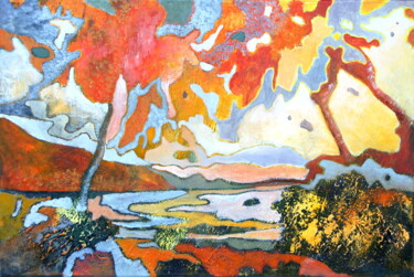 Peinture intitulée "effet de lumière" par Claire Biette, Œuvre d'art originale, Acrylique Monté sur Châssis en bois