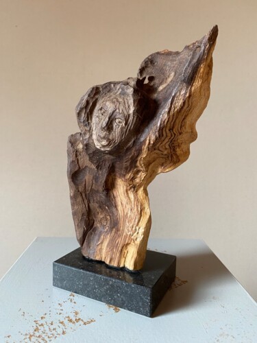 Escultura intitulada "Wurzelkobold" por Ranulf Streuff, Obras de arte originais, Madeira