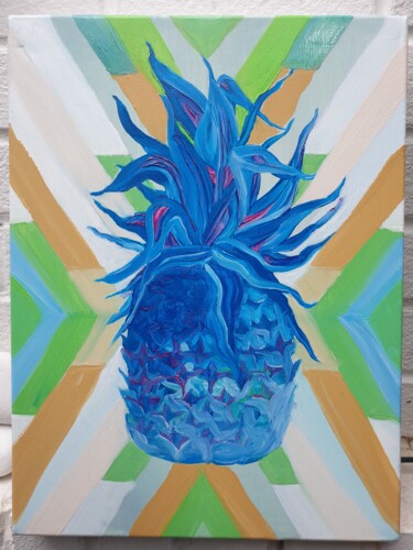 Painting titled "Interdimensional Pi…" by Sea Helary, Original Artwork, Oil Mounted on Wood Stretcher frame