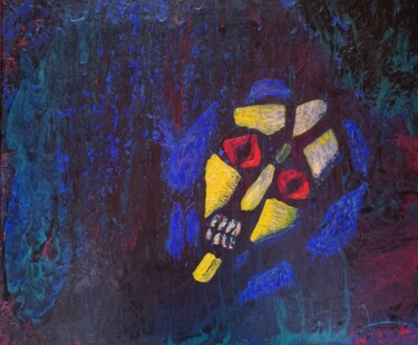 Painting titled "Décorchemont" by Laurent Mulot, Original Artwork, Acrylic Mounted on Wood Stretcher frame