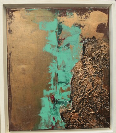 "Kupfer.1" başlıklı Tablo Barbara Schwehn tarafından, Orijinal sanat, Akrilik Ahşap panel üzerine monte edilmiş