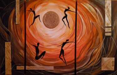 "Tryptich "Dance of…" başlıklı Tablo Elena Stepanovych tarafından, Orijinal sanat, Akrilik