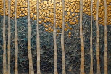 Digital Arts titled "Birch Tree Grove" by Amanda Moore, Original Artwork, AI generated image