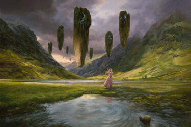 Summoning Of The Stones "Summoning Of The St…" başlıklı Tablo Christophe Vacher tarafından, Orijinal sanat, Petrol