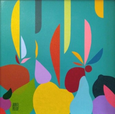 Schilderij getiteld "" Nature reposée "" door Jacques Pinceloup, Origineel Kunstwerk, Acryl Gemonteerd op Karton