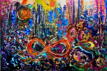 The Chaos We Inhabit, Eternally Pintura titulada "The Chaos We Inhabi…" por Lourdes Rivera -Lulu, Obra de arte original, Acrílico Montado en Otro panel rígi…