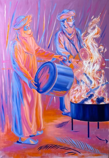 Мечты о Сахаре Pittura intitolato "Мечты о Сахаре" da Elizaveta Marenkova (tahunuiarangi), Opera d'arte originale, Olio