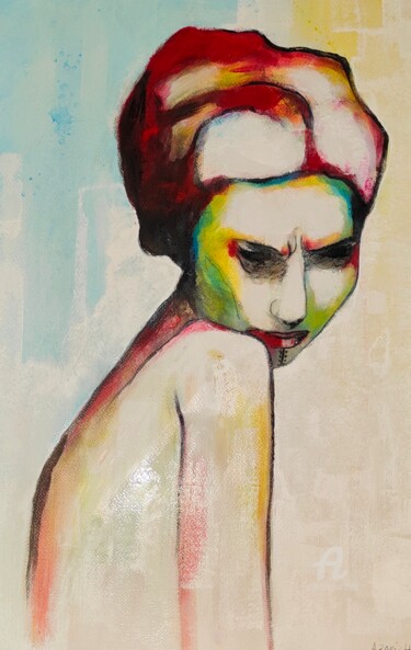 Peinture intitulée "berbère 2" par Azariz H, Œuvre d'art originale, Acrylique