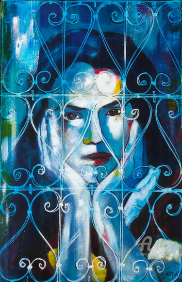 Painting titled "Berbère III" by Azariz H, Original Artwork, Acrylic