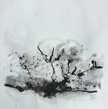 Schilderij getiteld "Ce que dessine la b…" door Michel Teulé, Origineel Kunstwerk, Inkt