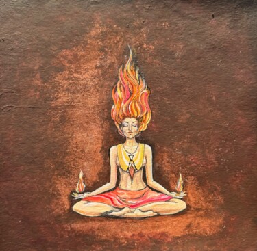 "Flame in balance" başlıklı Tablo Anna Boich tarafından, Orijinal sanat, Akrilik