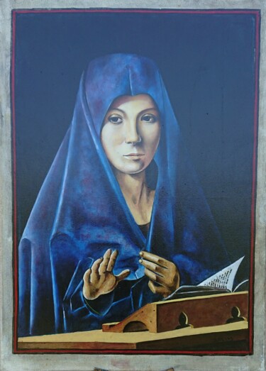 Pittura intitolato "Annonciation" da Didier Suard, Opera d'arte originale, Acrilico